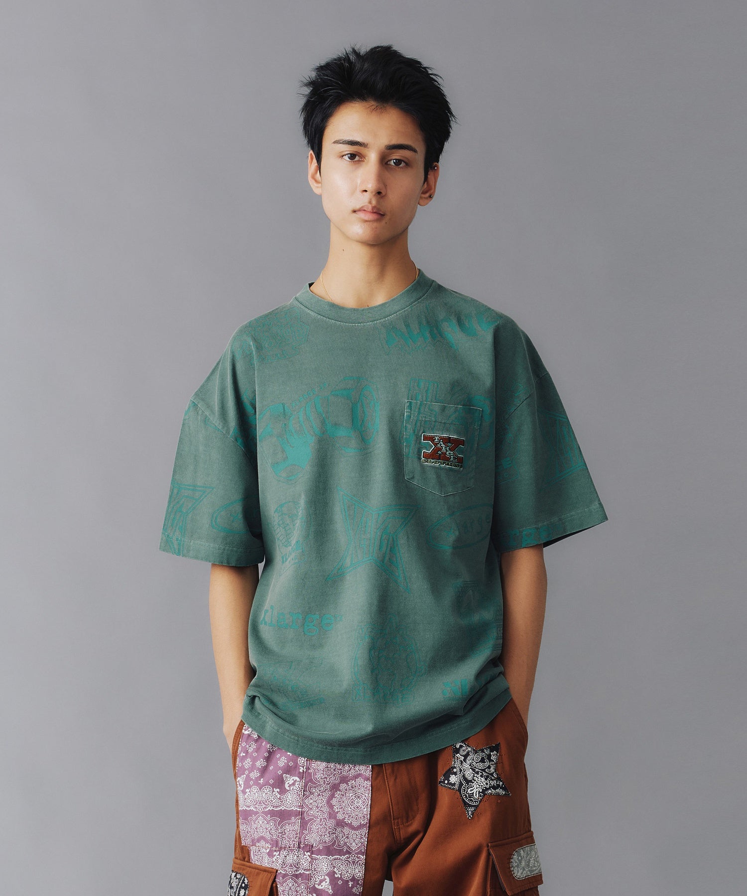 เสื้อยืดแขนสั้น XLARGE รุ่น Allover Printed S/S Pocket Tee