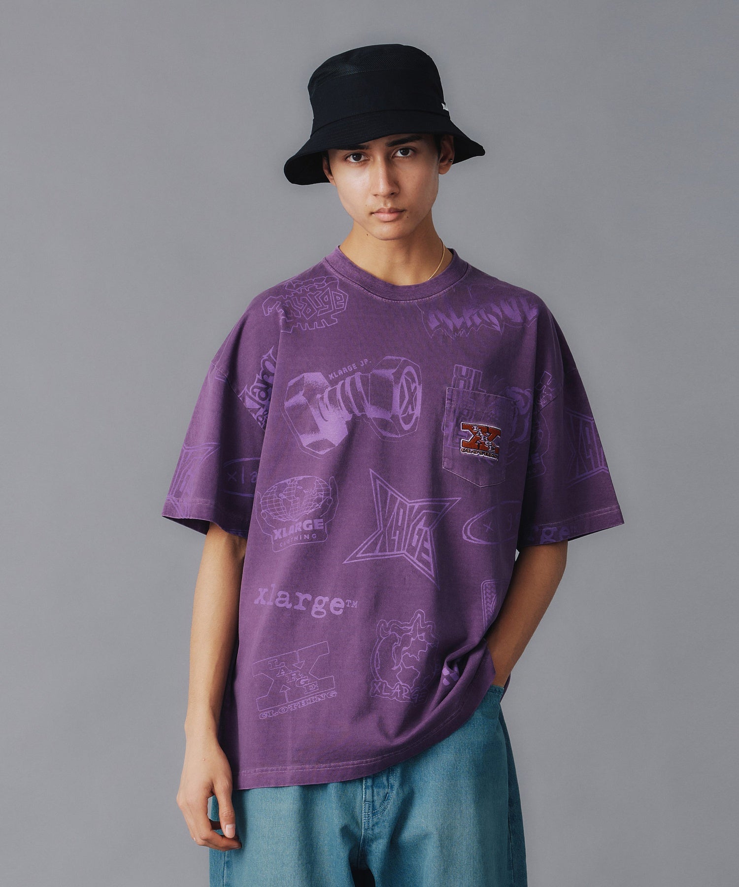 เสื้อยืดแขนสั้น XLARGE รุ่น Allover Printed S/S Pocket Tee