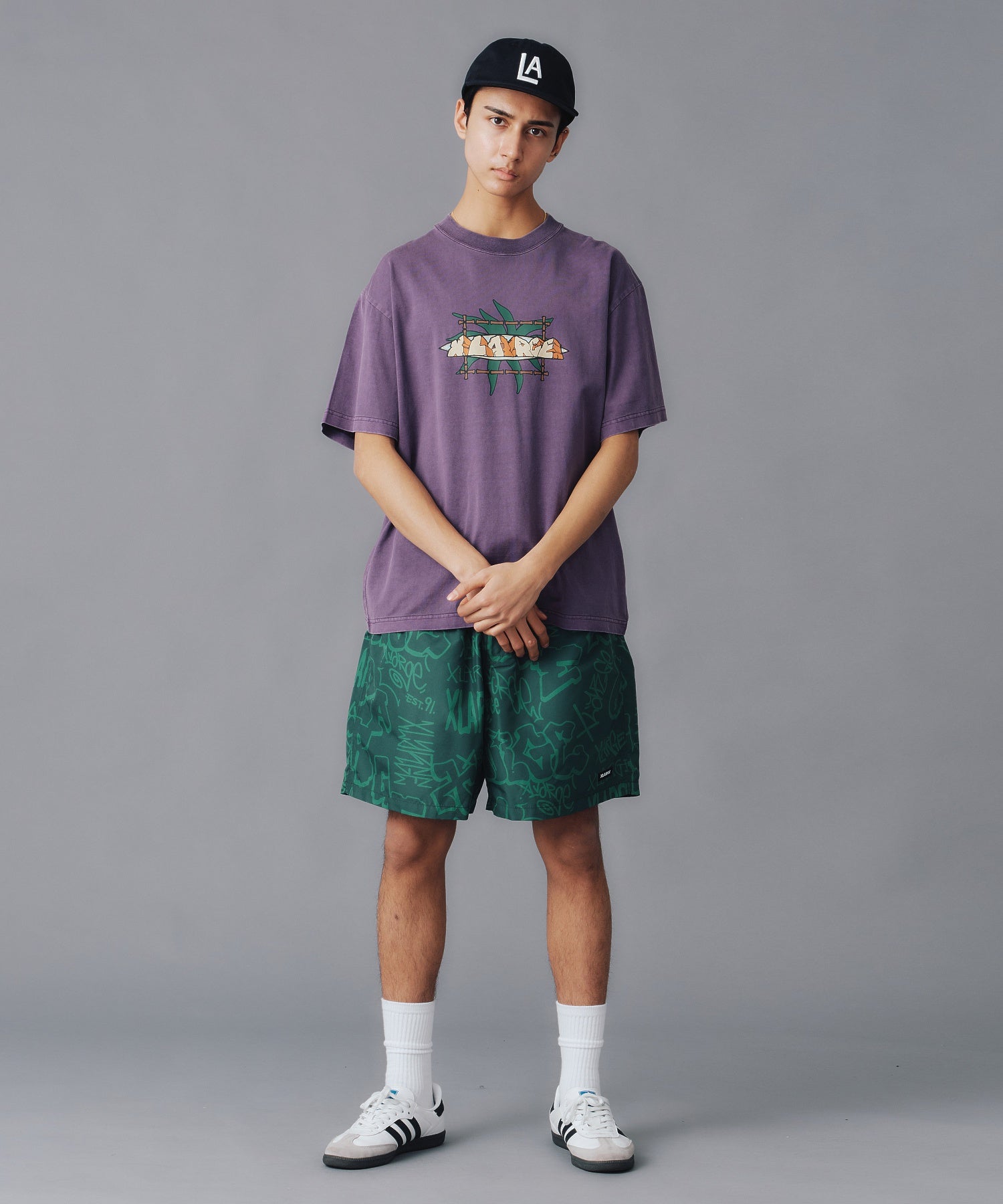 เสื้อยืดแขนสั้น XLARGE รุ่น PIGMENT DYED STONE MONUMENT S/S TEE