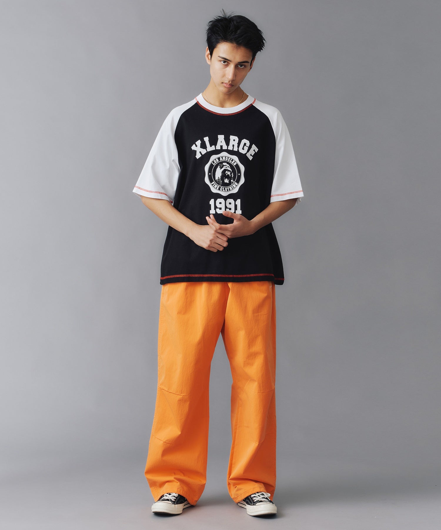 เสื้อยืดแขนสั้น XLARGE รุ่น COLOR SCHEME STITCH RAGLAN S/S TEE