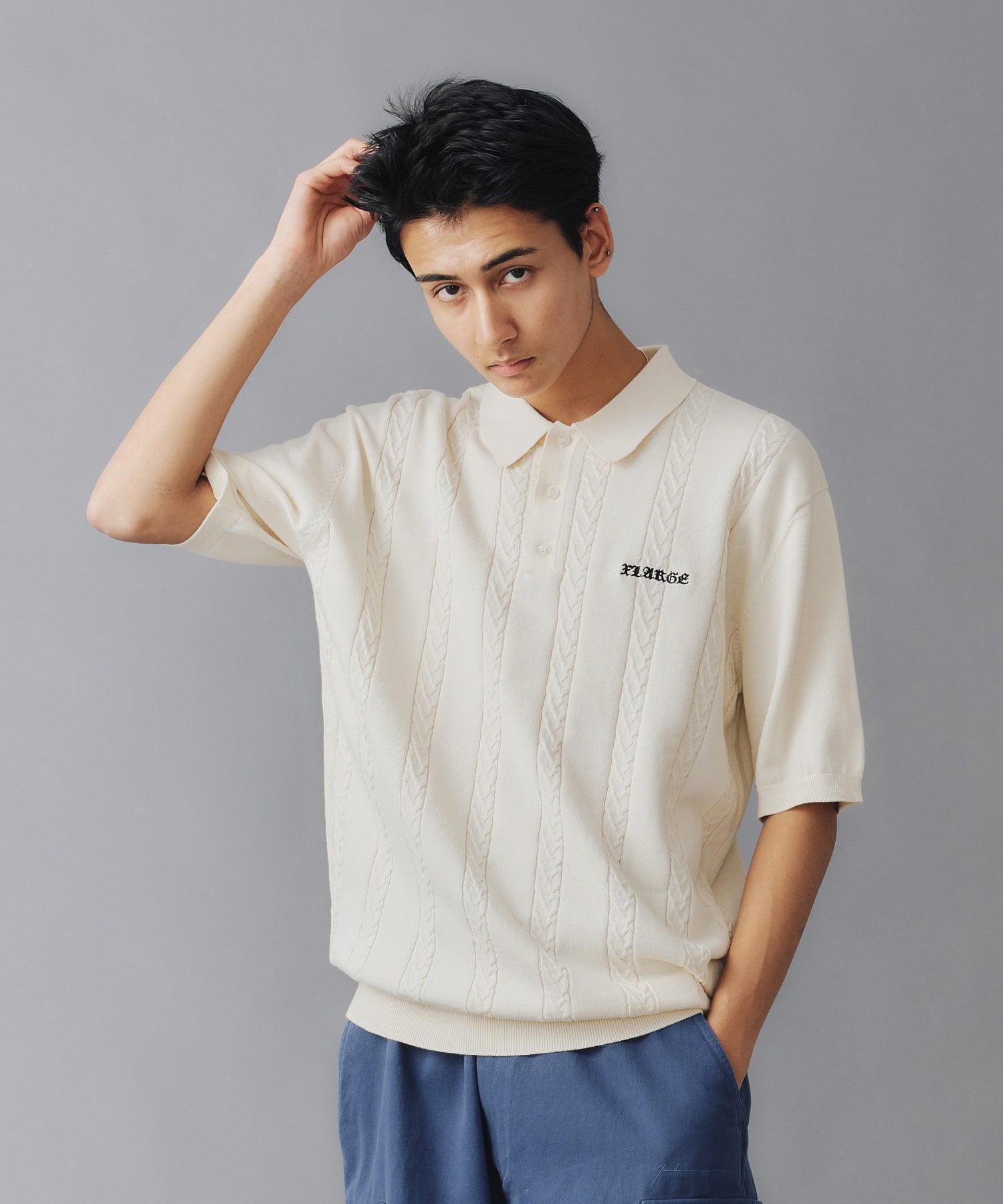 เสื้อโปโล XLARGE รุ่น EMBROIDERED LOGO KNIT POLO SHIRT