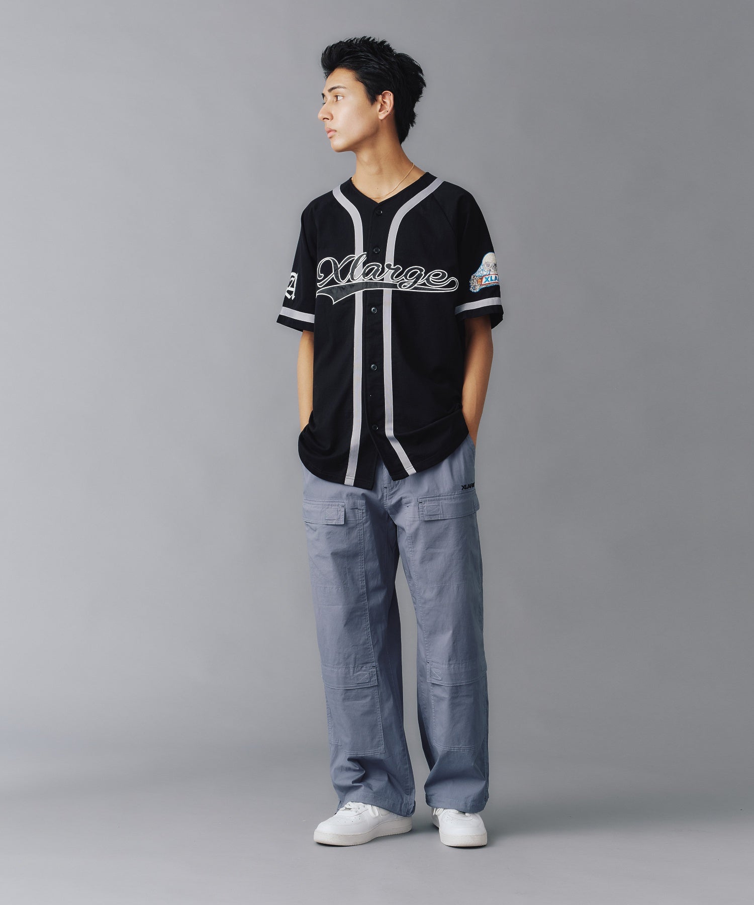 เสื้อเชิ้ต XLARGE รุ่น EMBROIDERED BASEBALL SHIRT