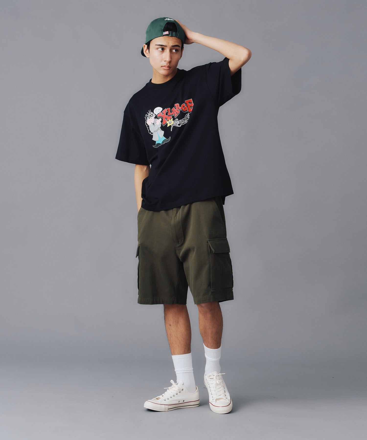 กางเกงขาสั้น XLARGE รุ่น EMBROIDERED LOGO CARGO SHORT PANTS