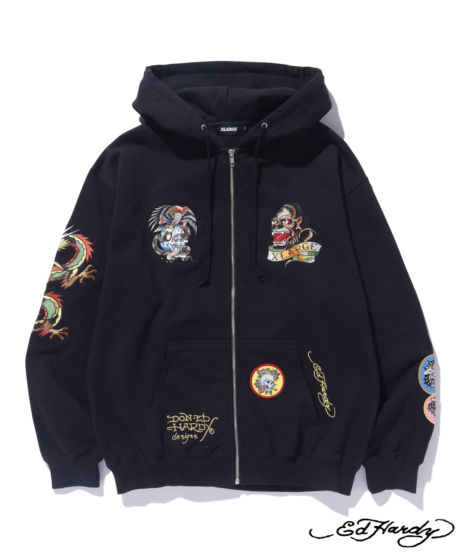 เสื้อฮู้ด XLARGE รุ่น XLARGE x Ed Hardy Zip Hooded Sweatshirt