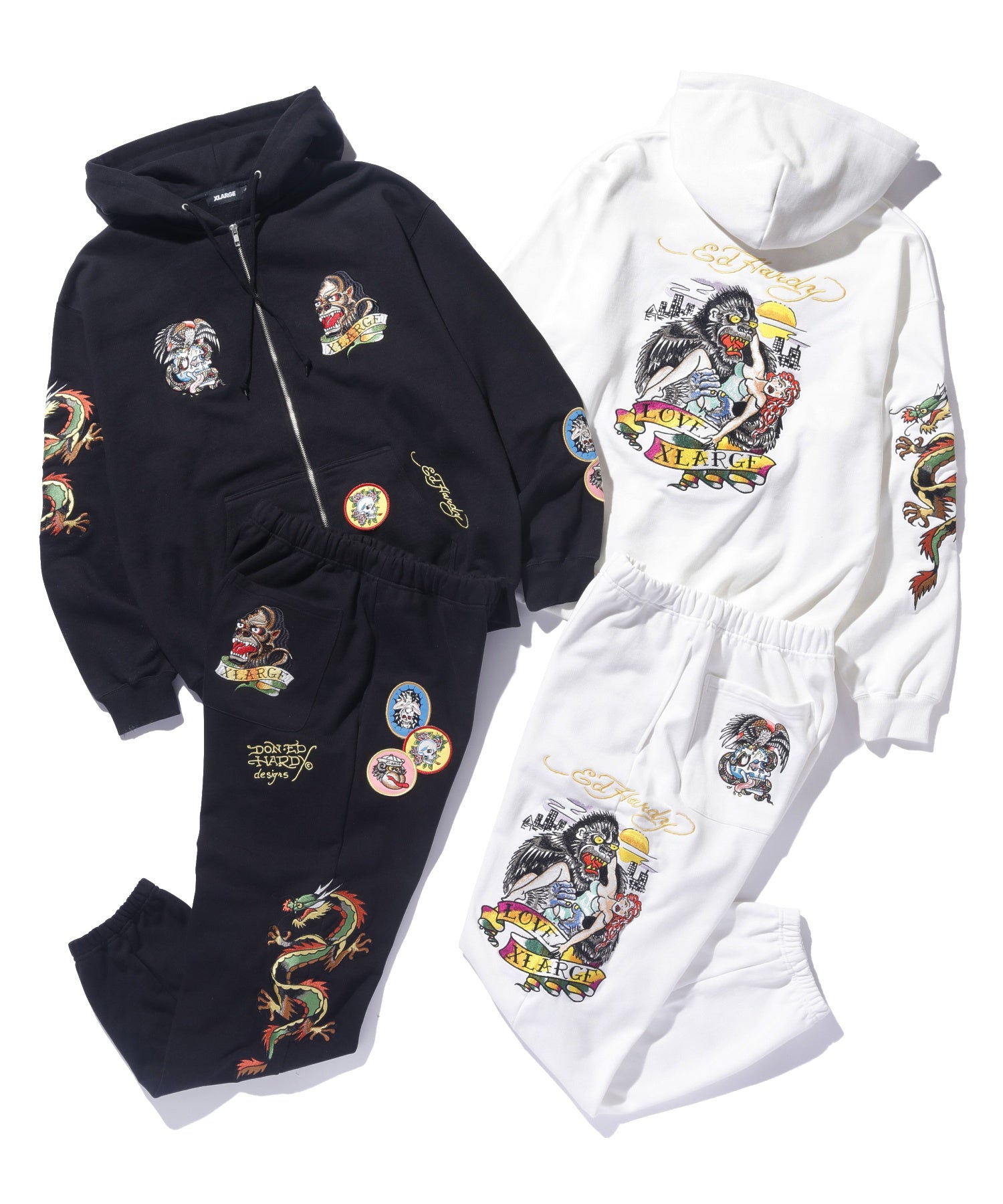 เสื้อฮู้ด XLARGE รุ่น XLARGE x Ed Hardy Zip Hooded Sweatshirt