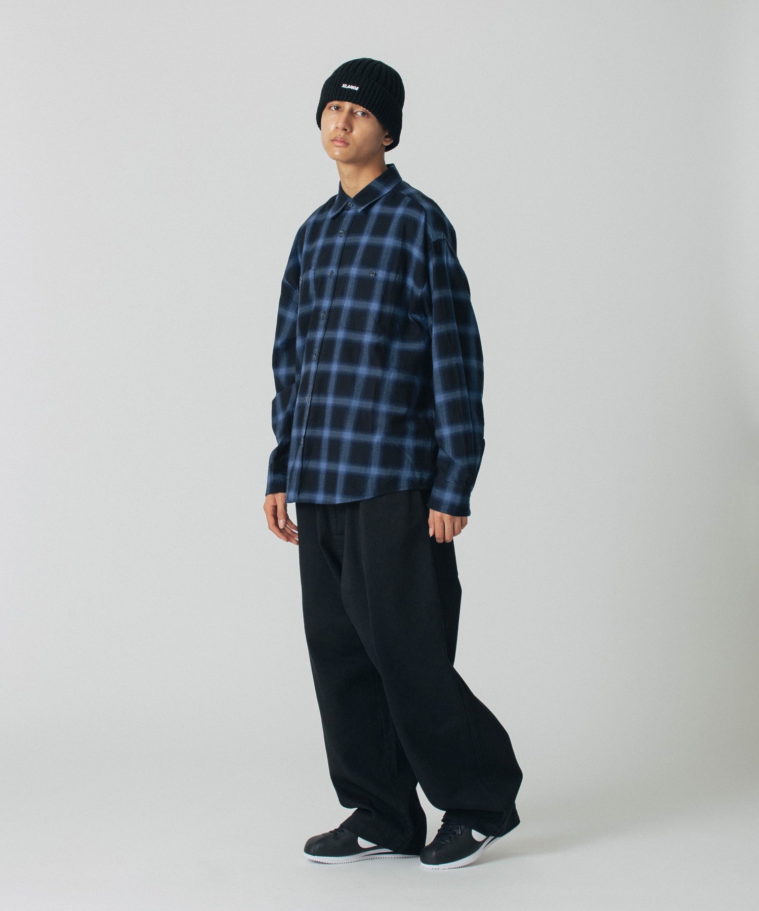 เสื้อเชิ้ตแขนยาว XLARGE รุ่น Old English L/S Flannel Shirt