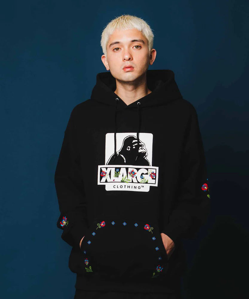 FLOWER PULLOVER HOODED SWEAT XLARGE - パーカー